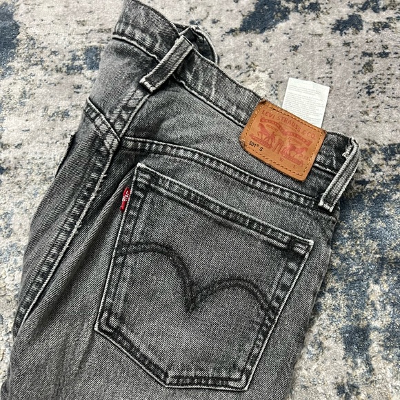 Levi's 501’s Skinny Jeans Coal Black Grey - Picture 5 of 10